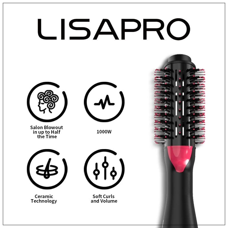 Diese 3-in-1 Heißluftbürste ersetzt Glätteisen, Lockenstab & Föhn 😍 | LISAPRO Volumenstyler 1000 W
